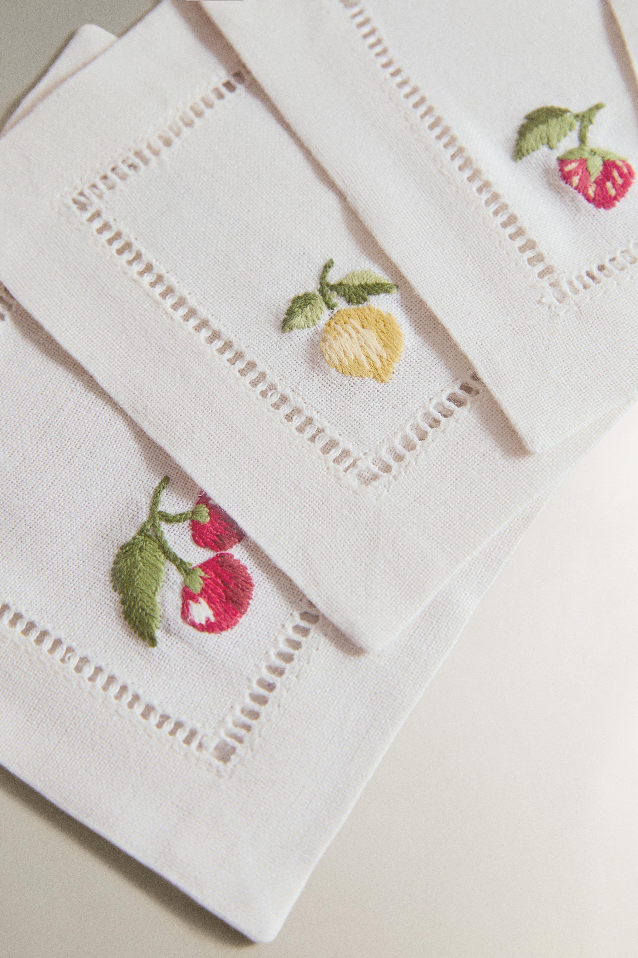 LOT 4 DESSOUS DE VERRE RAMIE FRUITS