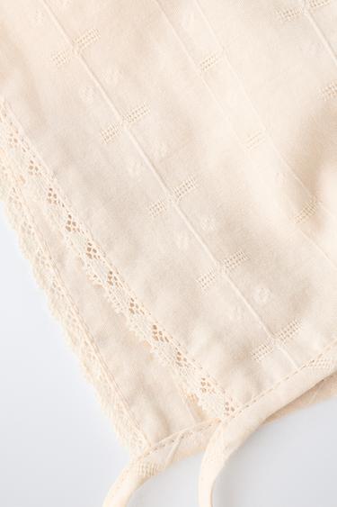 BONNET DENTELLE BRODERIES - Écru de Zara - Image 2