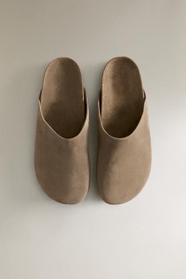 SABOTS EN CUIR MINIMALISTES - Vert de Zara - Image 2