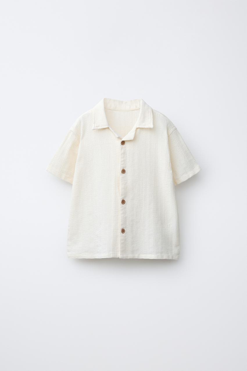 テクスチャー生地シャツ - エクリュ | ZARA Japan / 日本