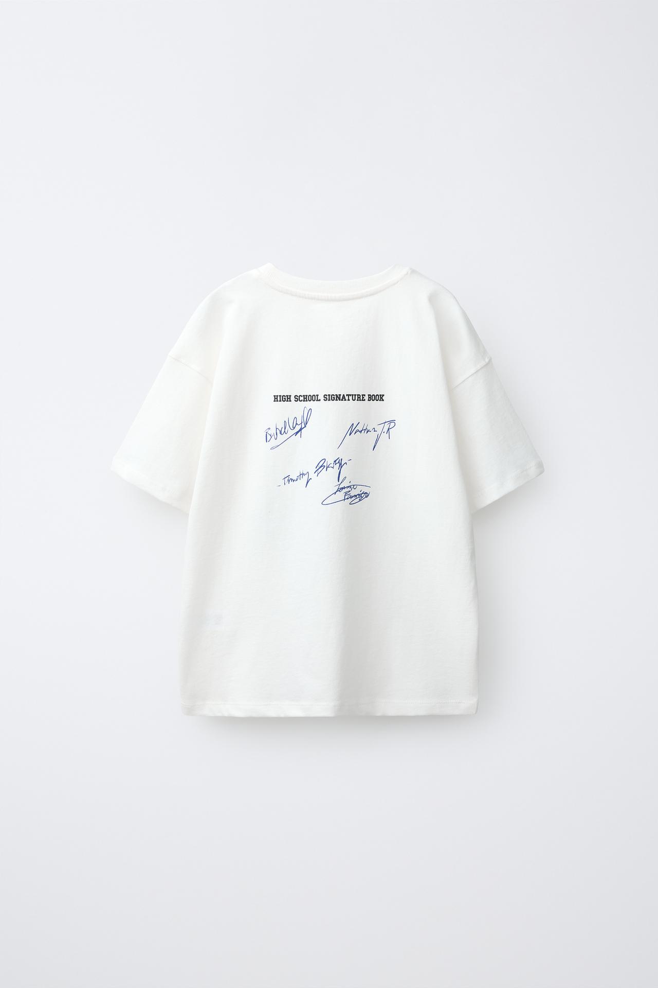 AMERICAN FOOTBALL ANIMAL PRINT T-SHIRT — Oyster-white