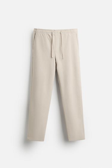 COMFORTABELE BROEK MET JOGGER-TAILLE - Beige van Zara