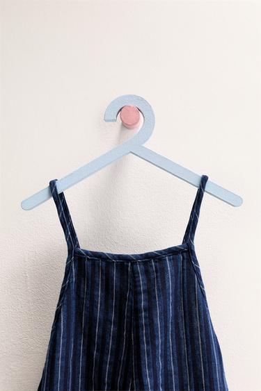 ZARA TIMELESS - STRIPED LONG DUNGAREES - Indigo by Zara - Image 2