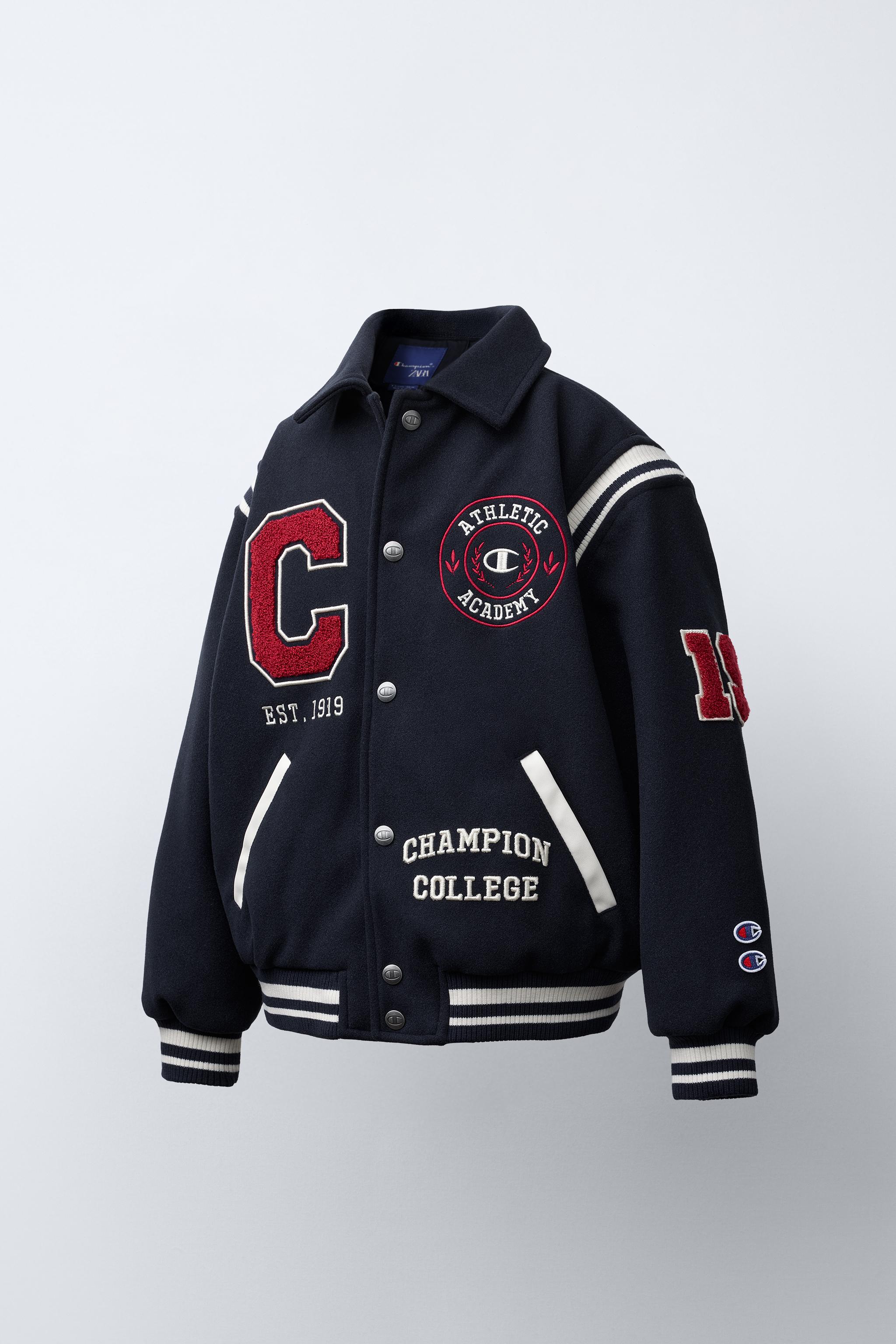 パッチボンバージャケット CHAMPION ® X ZARA - ネイビーブルー