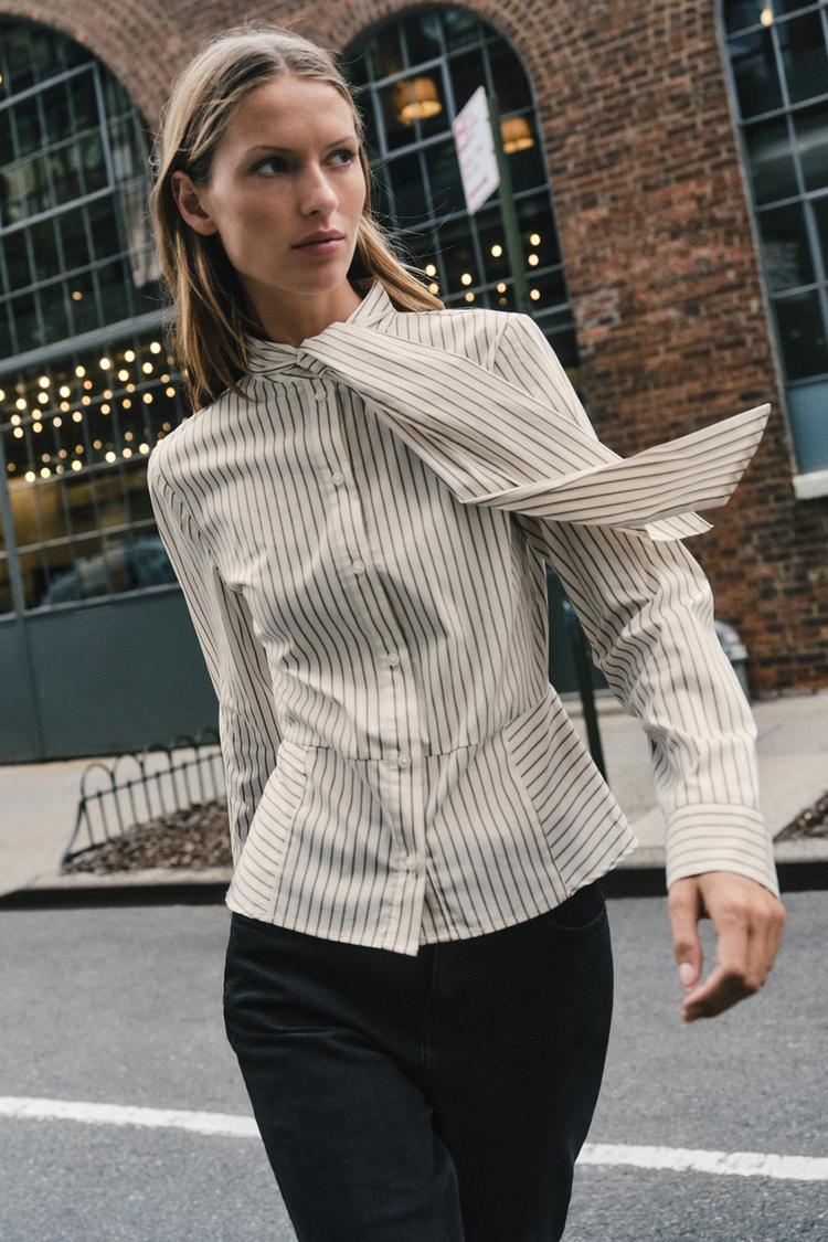 Camisa peplum lazo