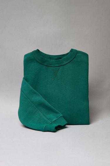 HEAVY WEIGHT SWEATSHIRT - washed green by Zara
