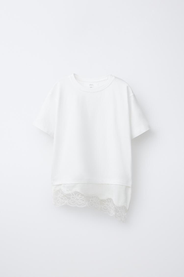 CAMISETA COMBINADA ENCAJE