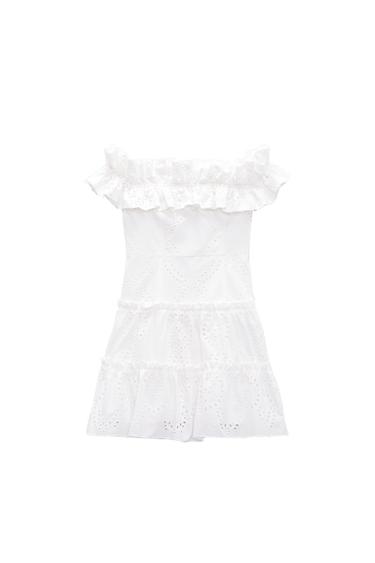 SHORT DRESS WITH EXPOSED SHOULDERS