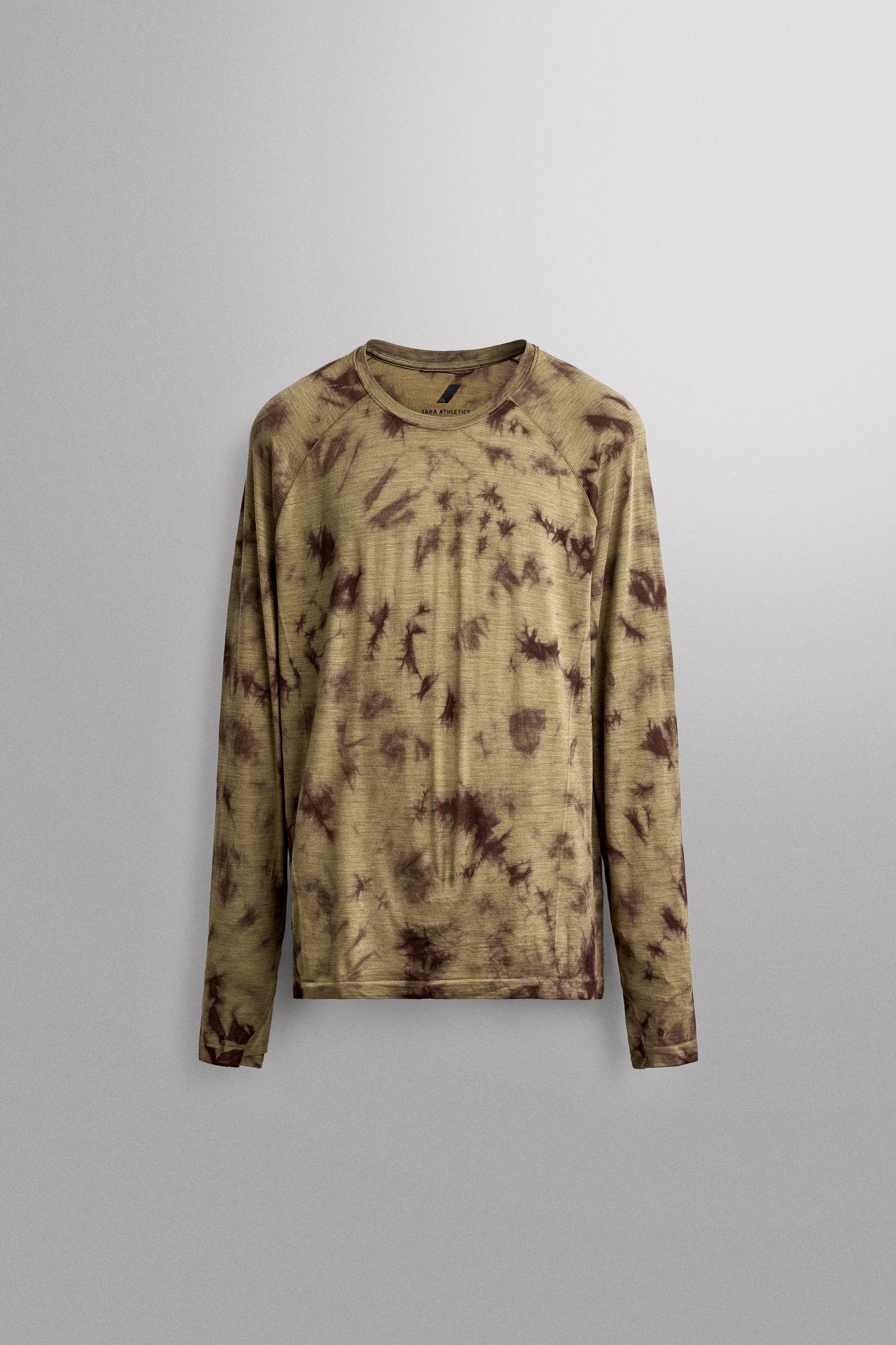 WOOL BLEND TIE-DYE TECHNICAL T-SHIRT