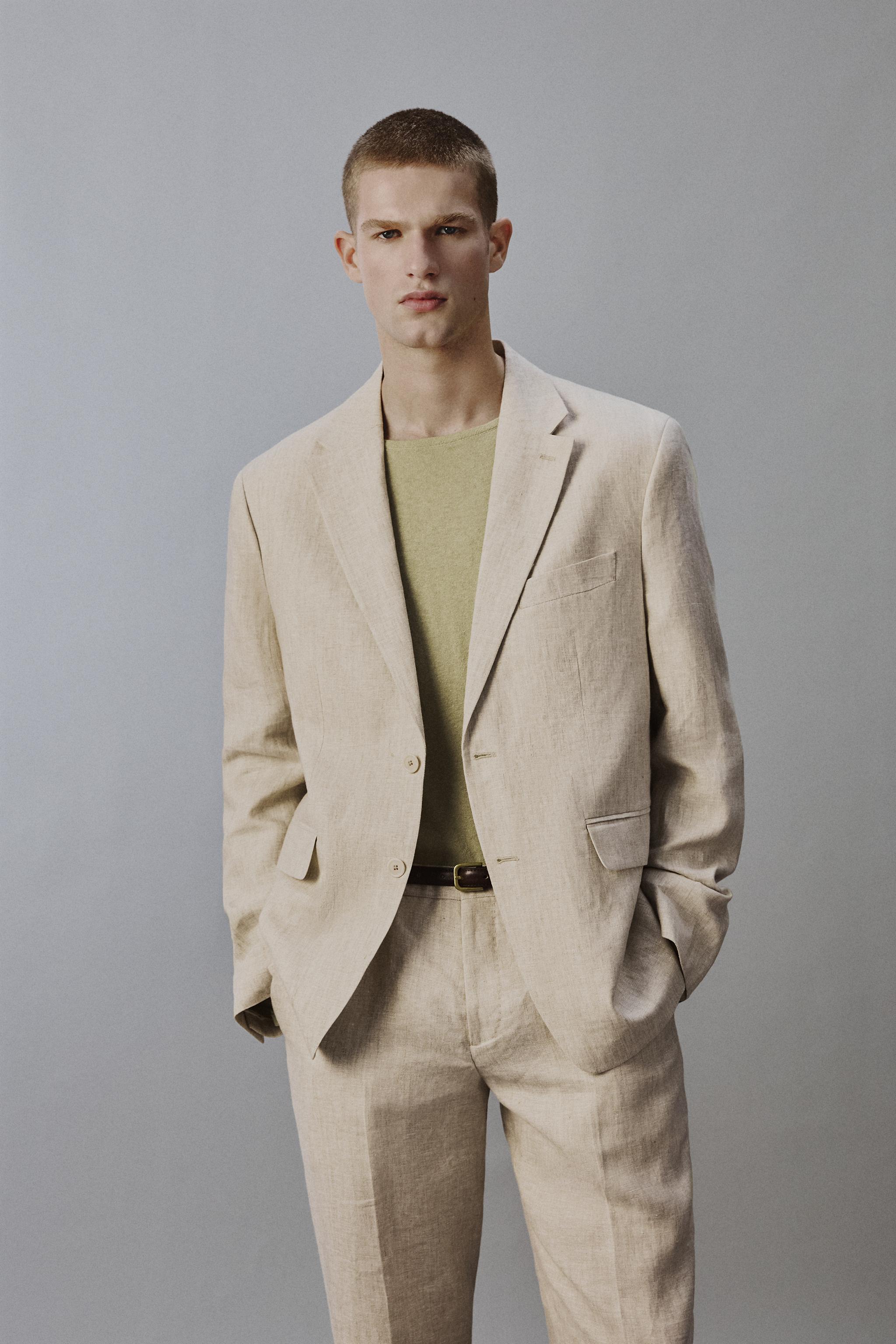 100% LINEN SUIT JACKET