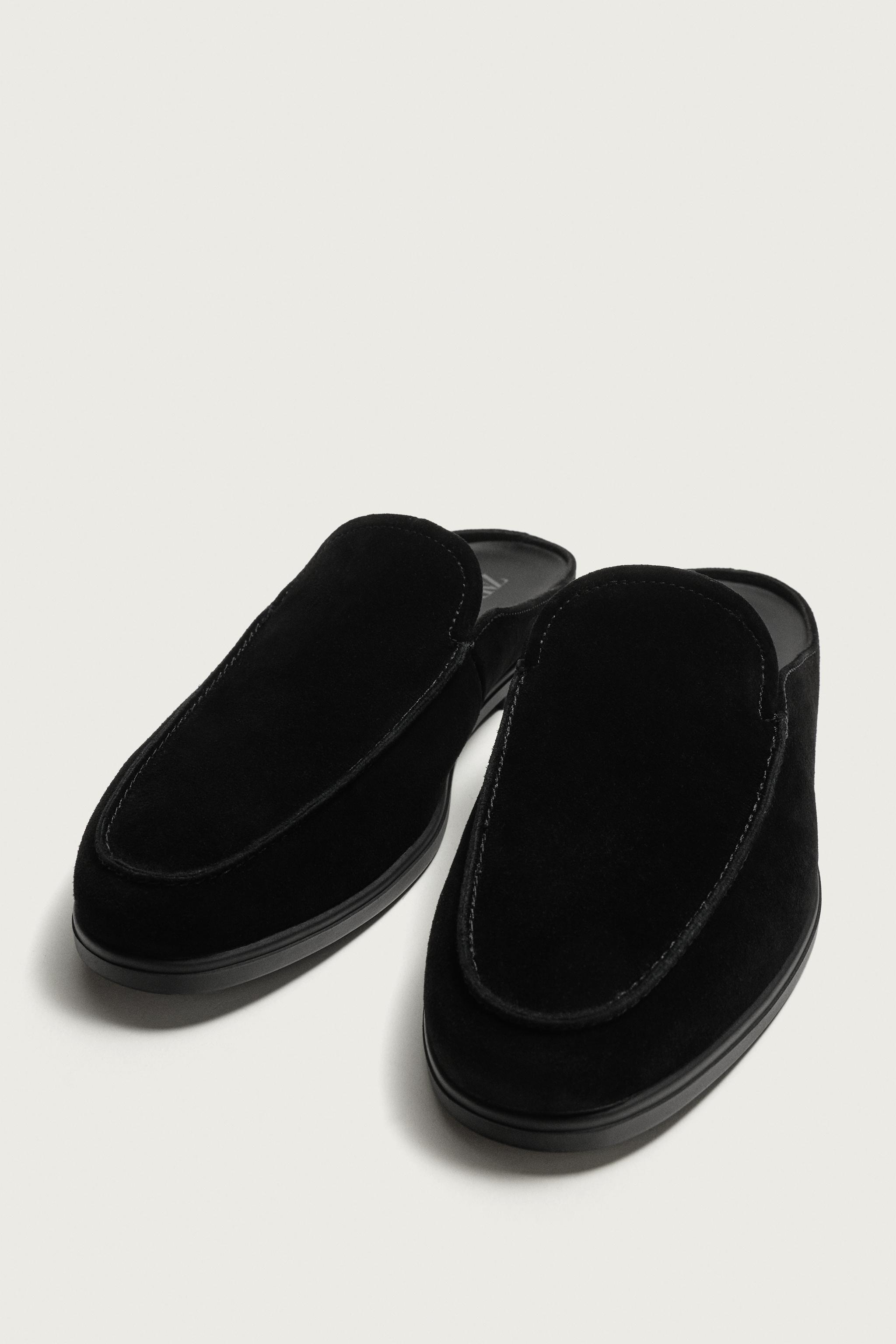 Мужские сабо Zara LEATHER MULE LOAFERS — фото 5