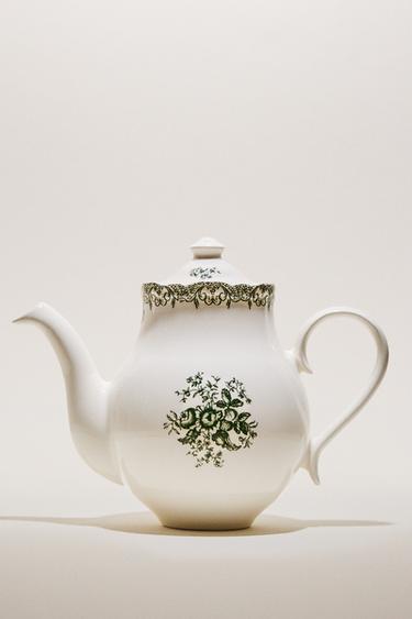 THÉIÈRE FAÏENCE FLORALE - Vert olive de Zara - Image 4