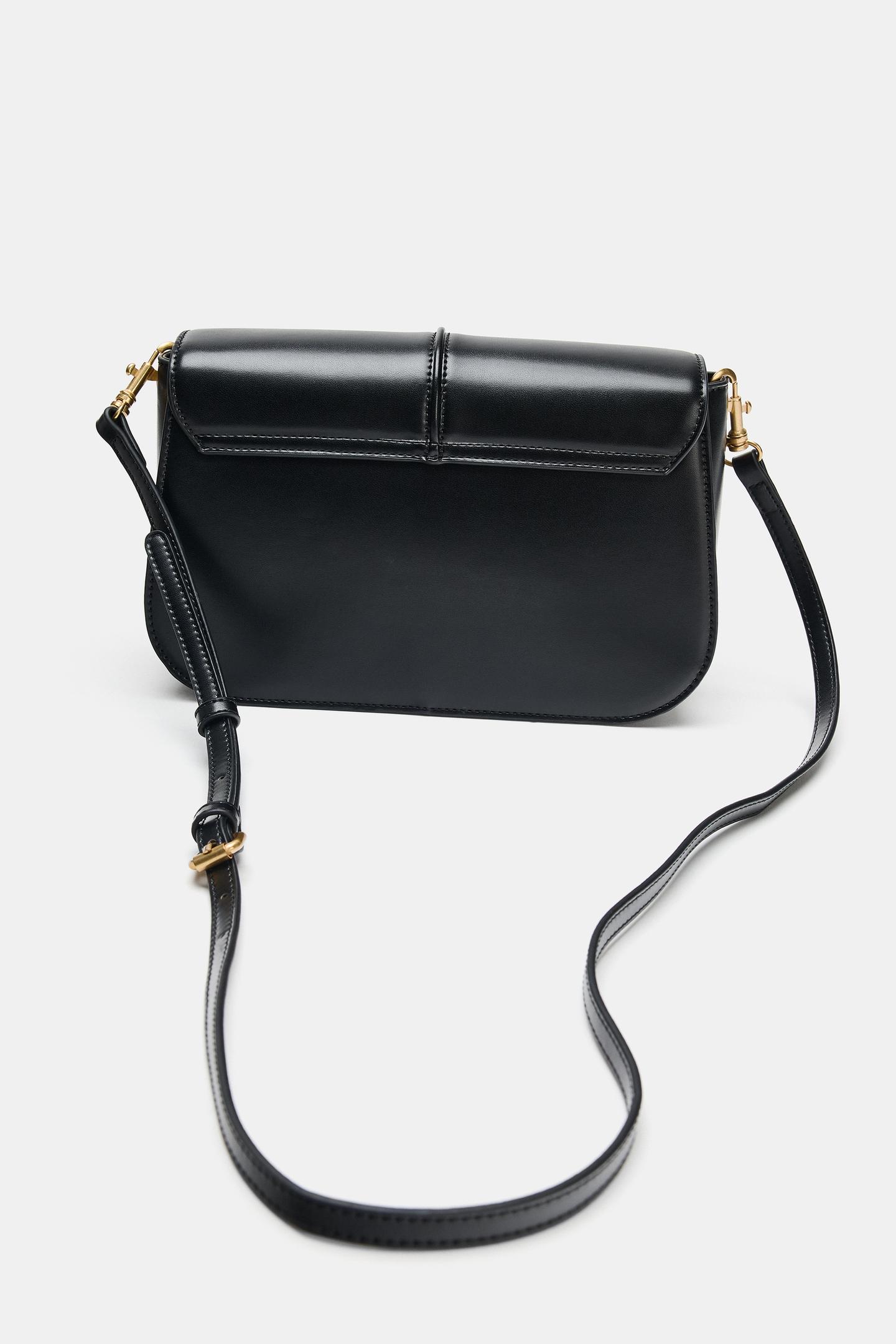 Сумка Zara Flap Crossbody, цвет: Чёрный — фото 3