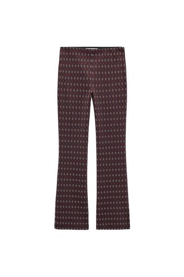 FLARE JACQUARD TROUSERS