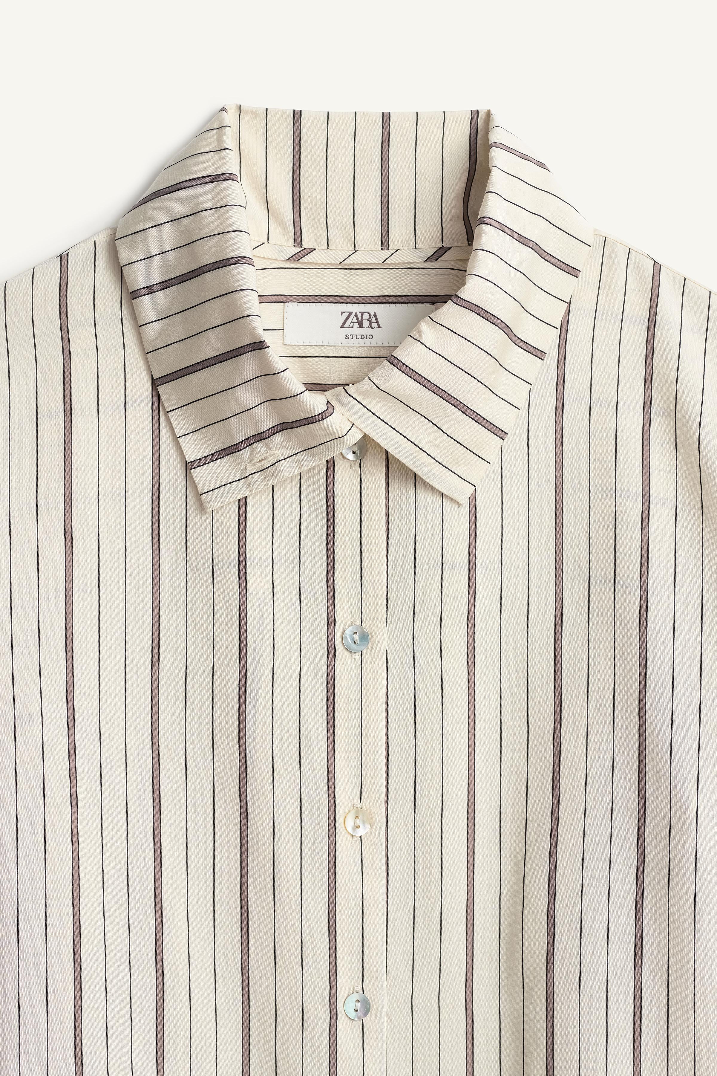 LIMITED EDITION STRIPED MOCK NECK SHIRT