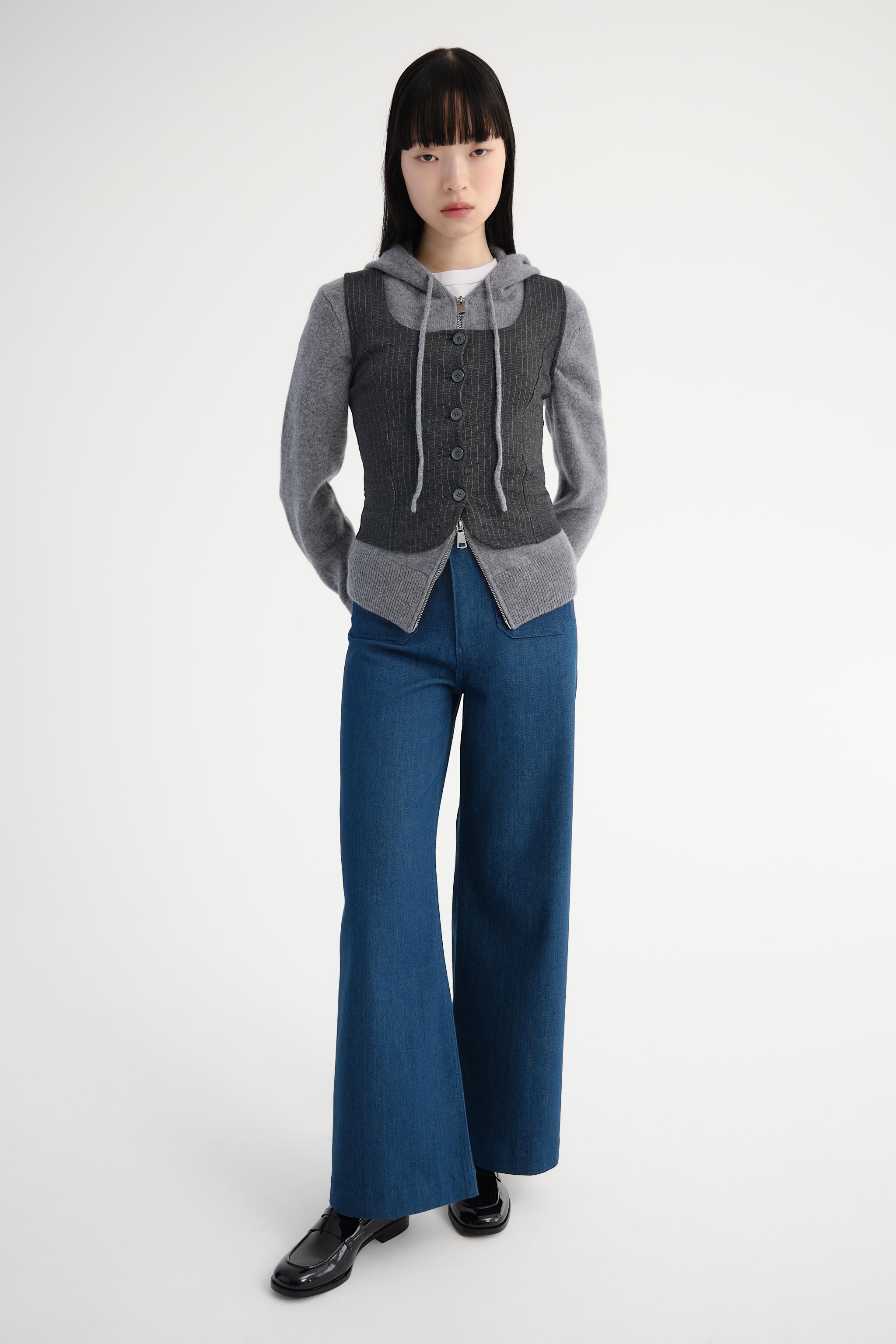 ZW COLLECTION WIDE-LEG ハイライズ デニムパンツ - インディゴ