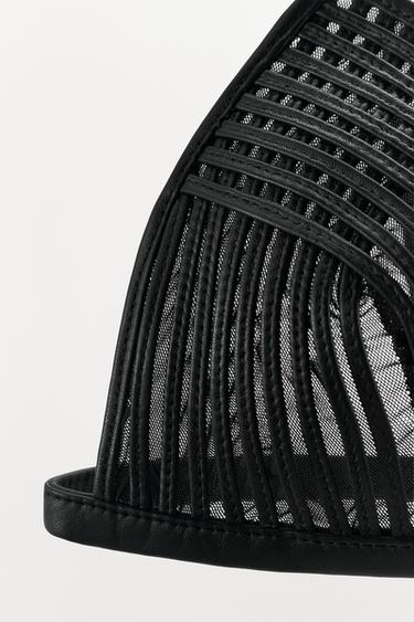 100% LEATHER BRALETTE - Black by Zara - Image 5