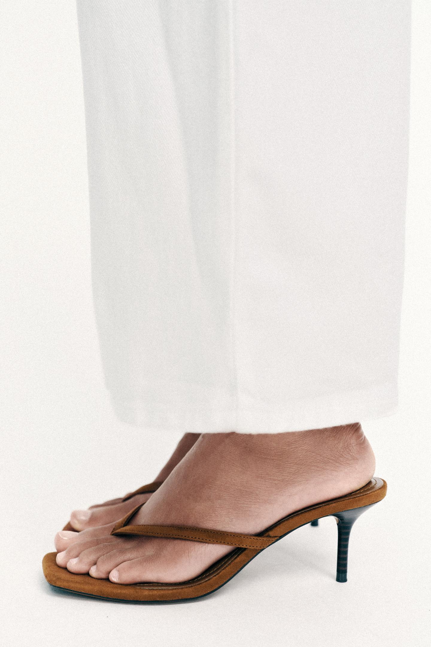 ZARA LEATHER HEELED MULES