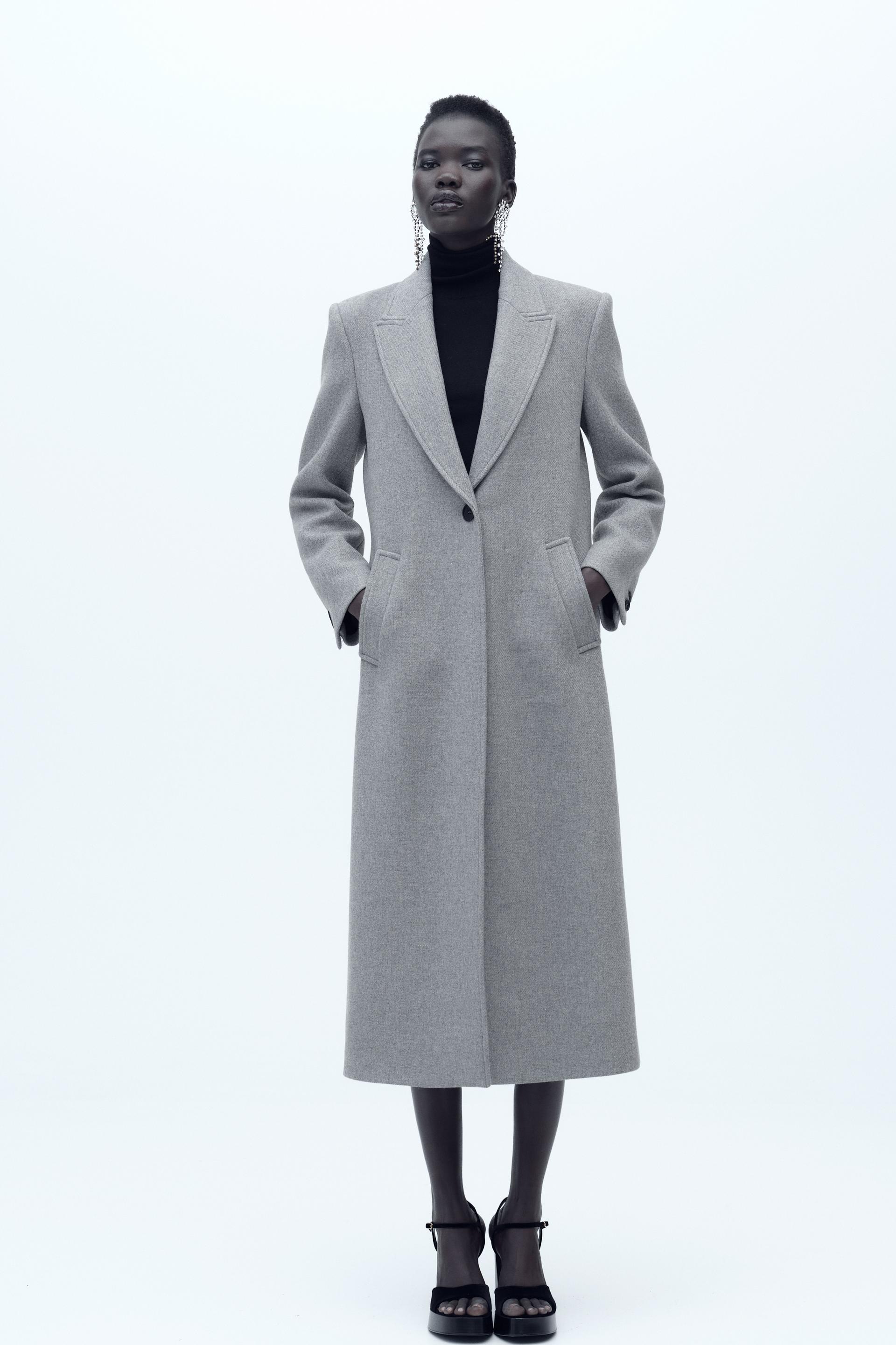 WOOL BLEND LONG COAT - Grey | ZARA Ireland