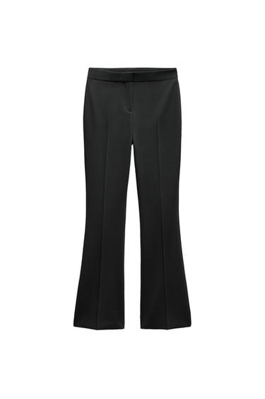 HIGH-WAIST FLARED TROUSERS