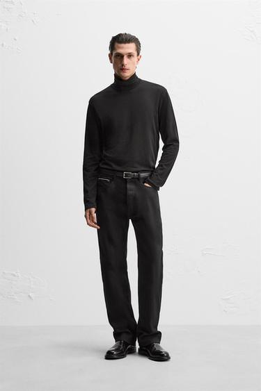 Zara MOCK NECK TOP - Black - Image 0