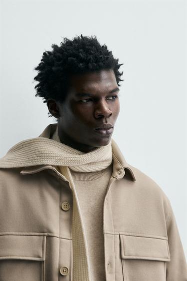 SOFT PADDED OVERSHIRT - Beige by Zara - Image 4