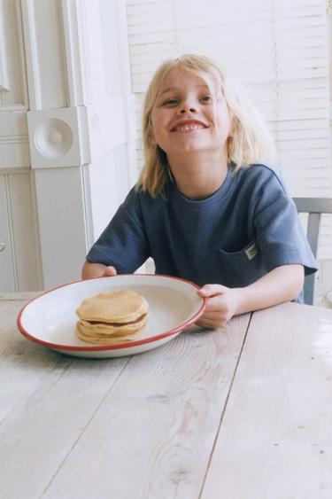 BỘ PIJAMA VẢI WAFFLE GẮN NHÃN (1,5-6 TUỔI) - Xanh dương từ Zara