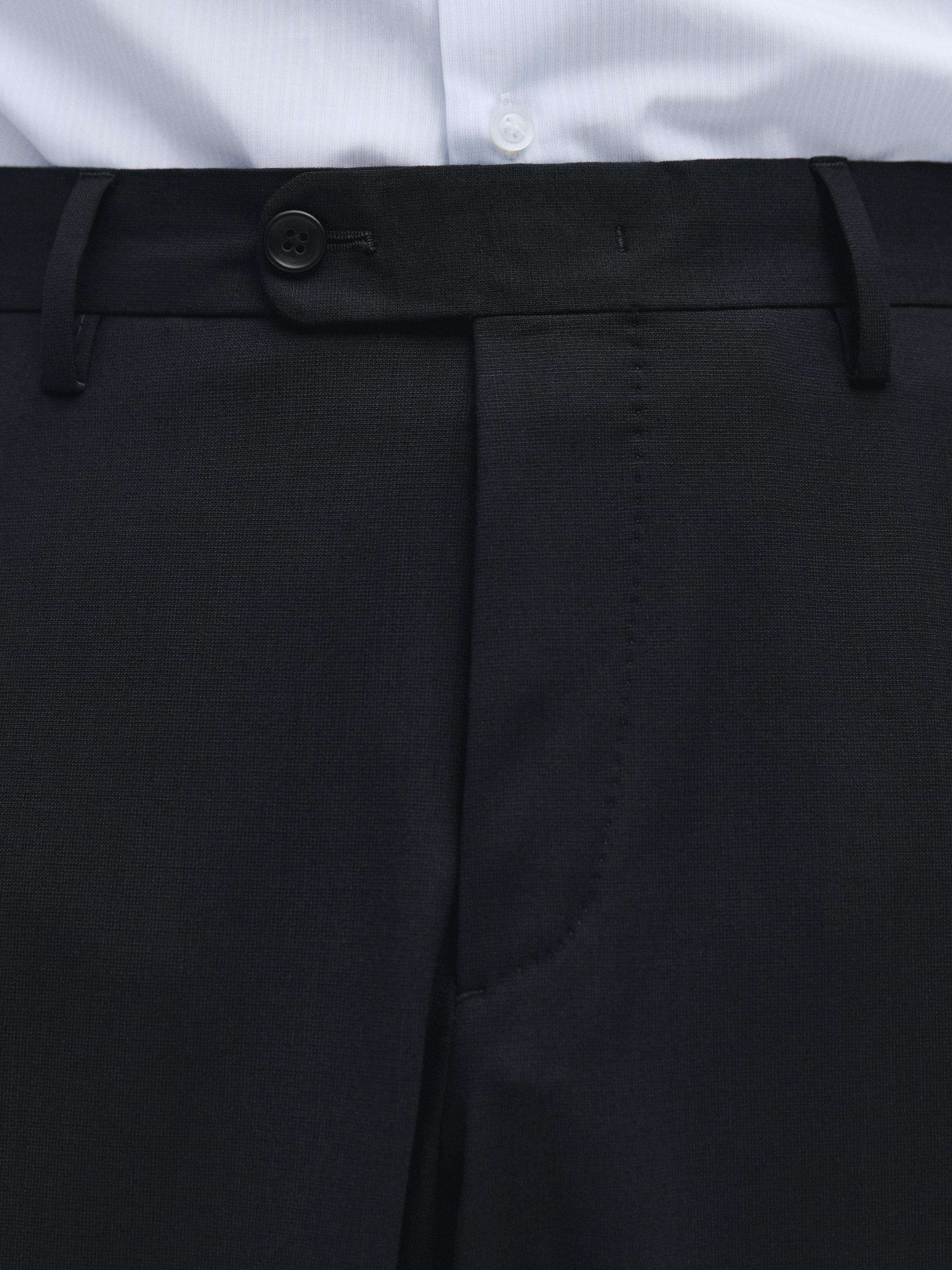 Wool blend suit trousers