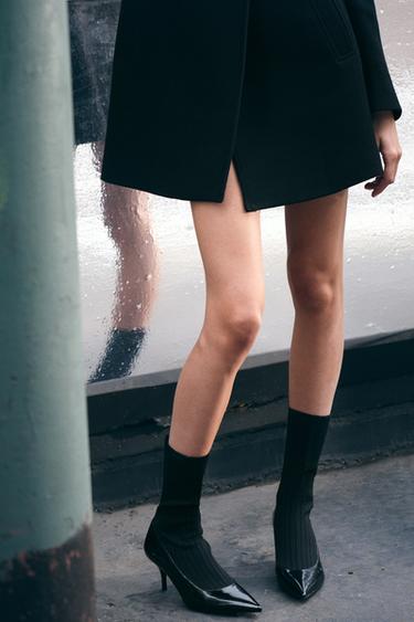 БОТИЛЬОНЫ НА ВЫСОКОМ КАБЛУКЕ — Черный от Zara — изображение 0