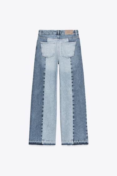 Z1975 WIDE-LEG HIGH-WAIST COMBINED JEANS - Mid-blue by Zara - Image 9