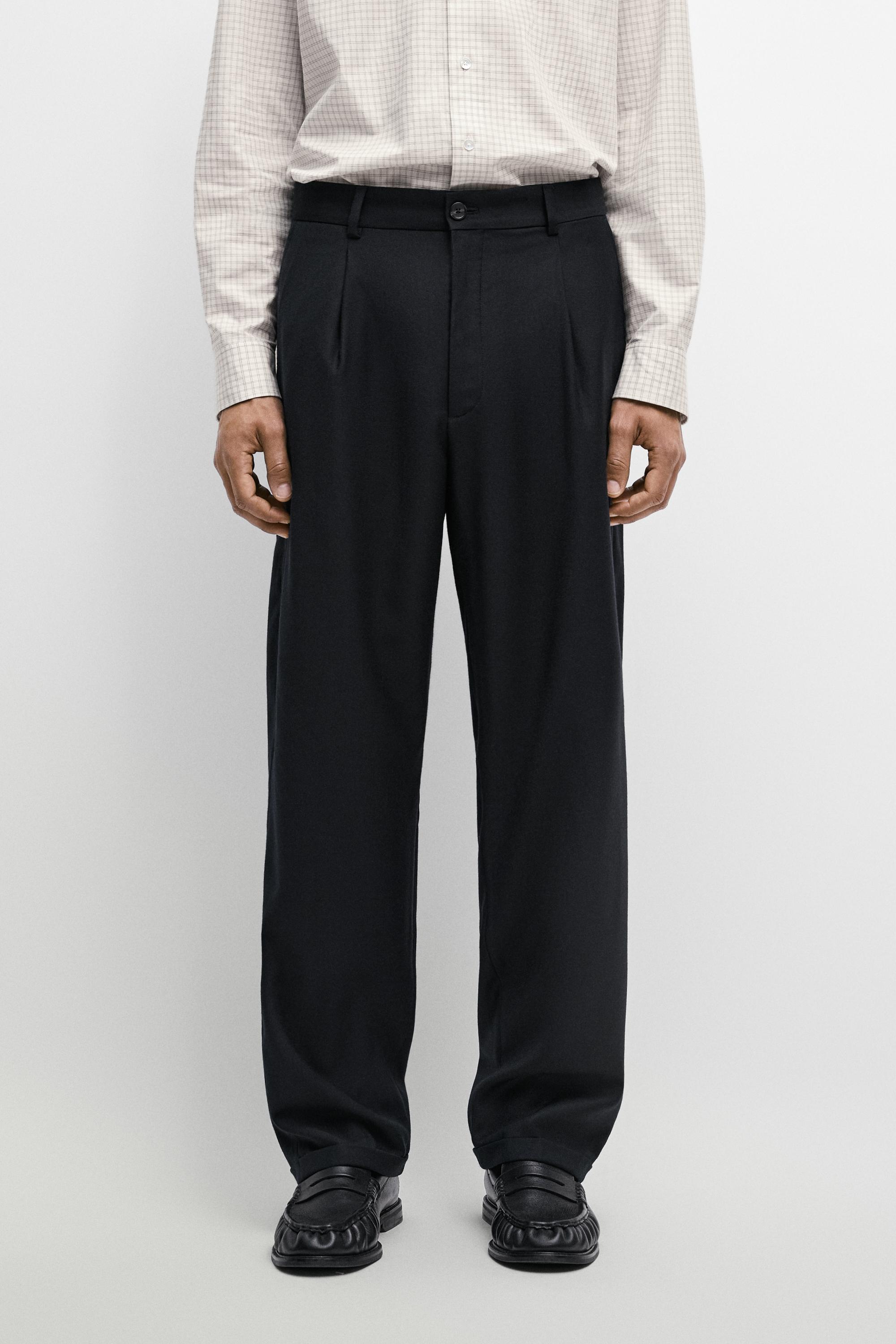 Pantalon relaxed fit 100 % laine