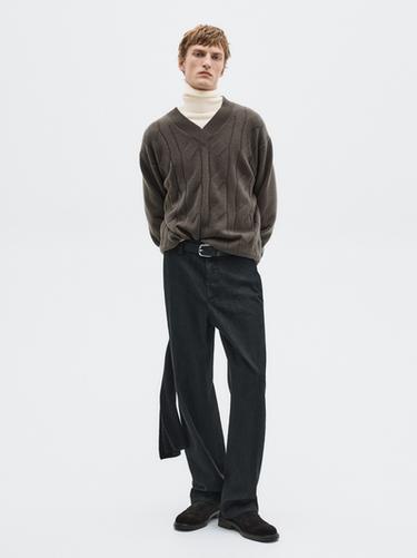 Zara Knit wool blend sweater - LIMITED - Gray