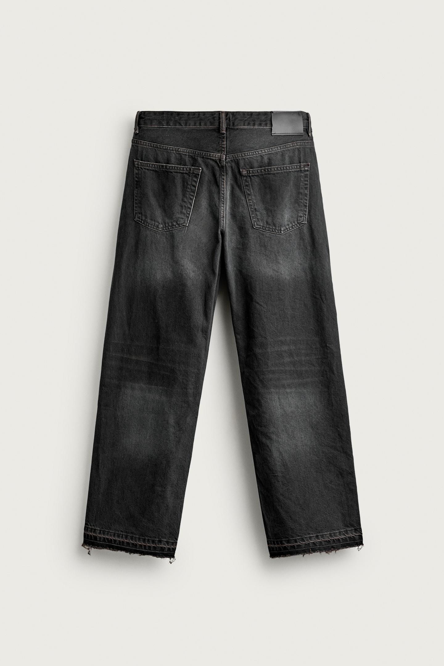 Мужские джинсы Zara Loose-Fit, цвет: Угольный — фото 8