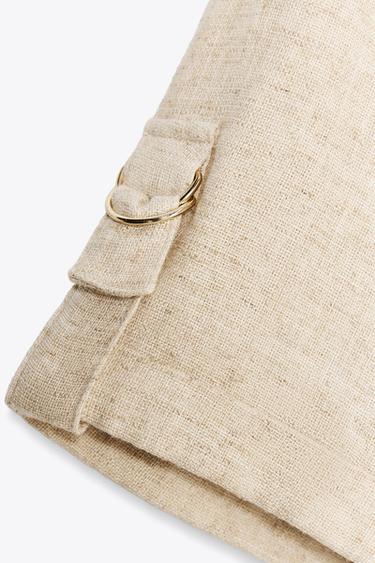 LINEN BLEND SAFARI SHIRT - Light beige by Zara - Image 6