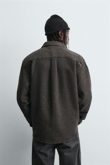 SURCHEMISE STRUCTURÉE RELAXED FIT - Marron de Zara - Image 2