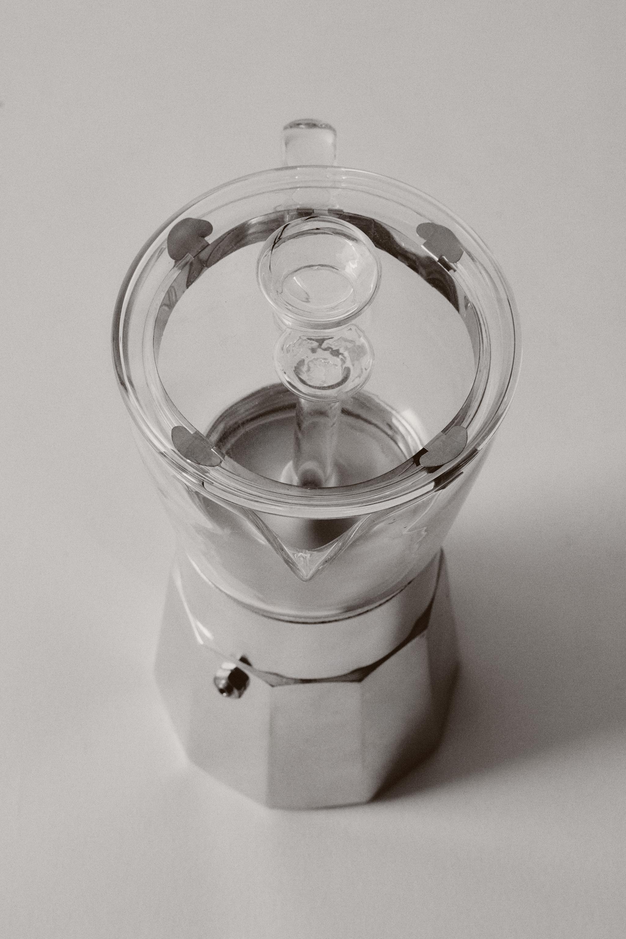 ITALIAN BOROSILICATE GLASS COFFEE MAKER 6 CUPS
