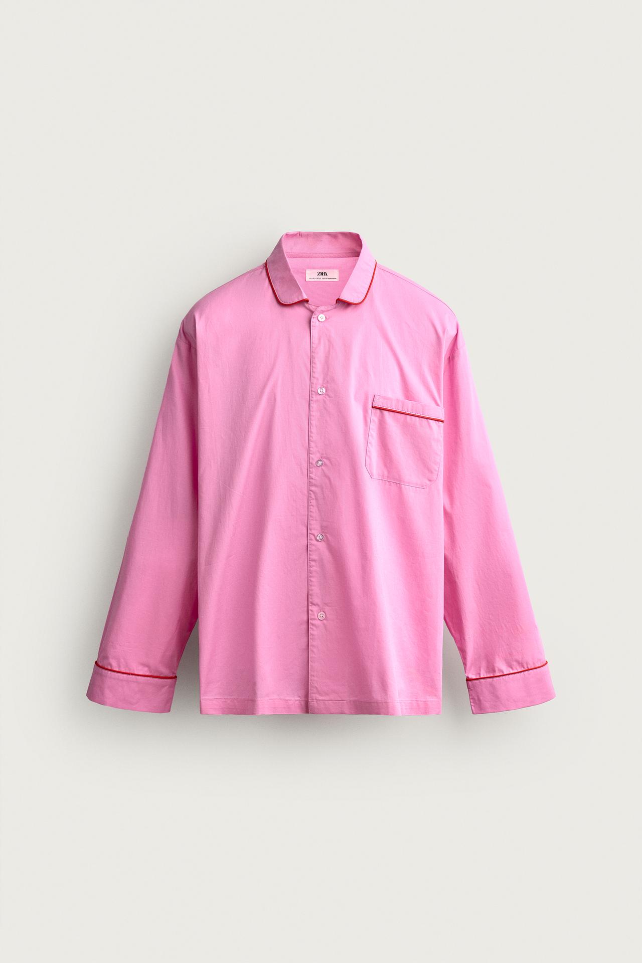 0FR. PARIS X ZARA CONTRAST PYJAMA SET — Pink