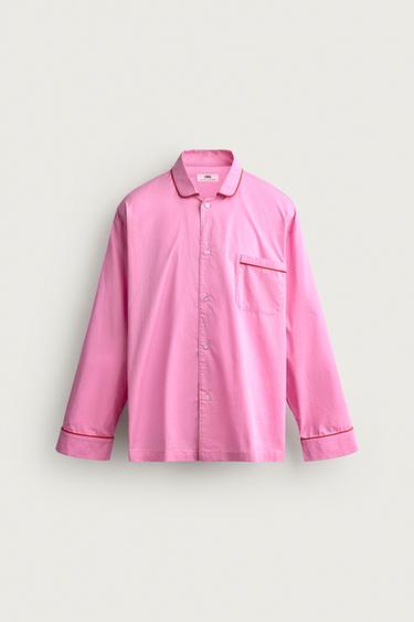 0FR. PARIS X ZARA CONTRAST PYJAMA SET — Pink 2