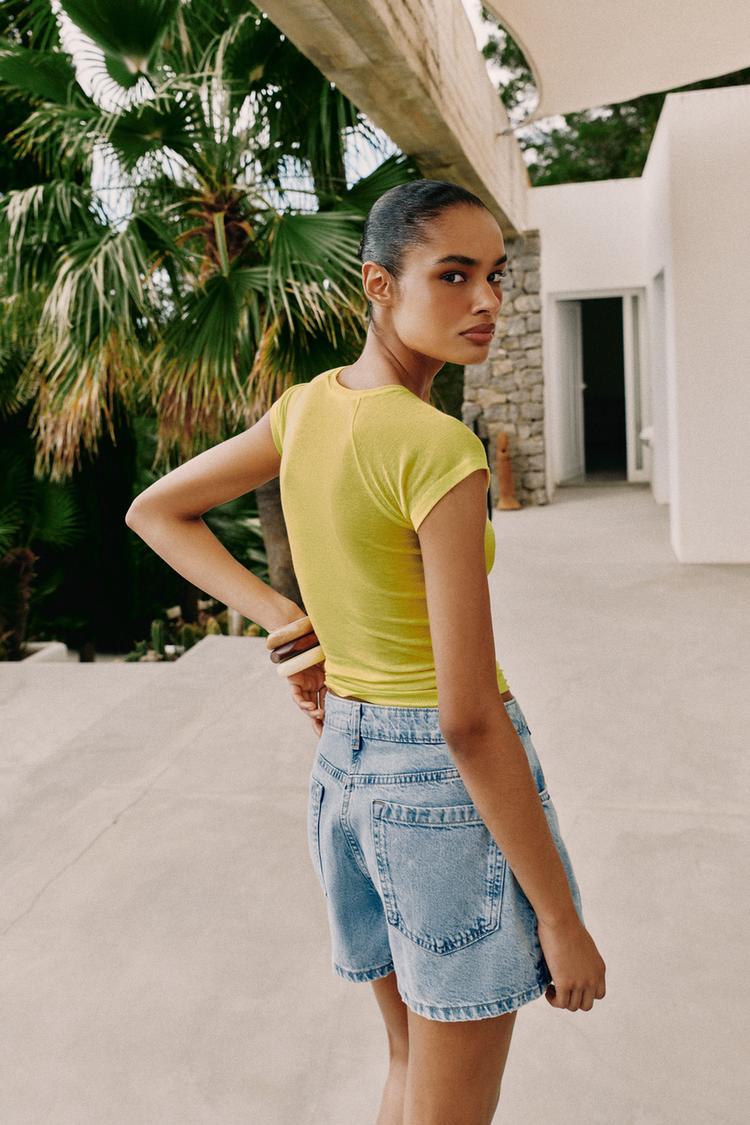 FALDA PANTALÓN DE MEZCLILLA ENVOLVENTE Z1975 4