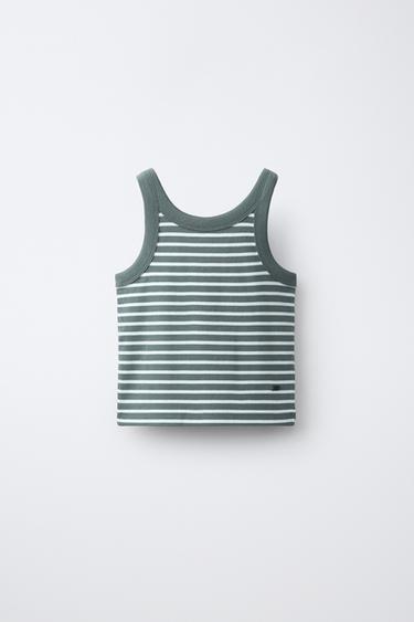 TOP APLIQUE RAYAS - Rayas de Zara