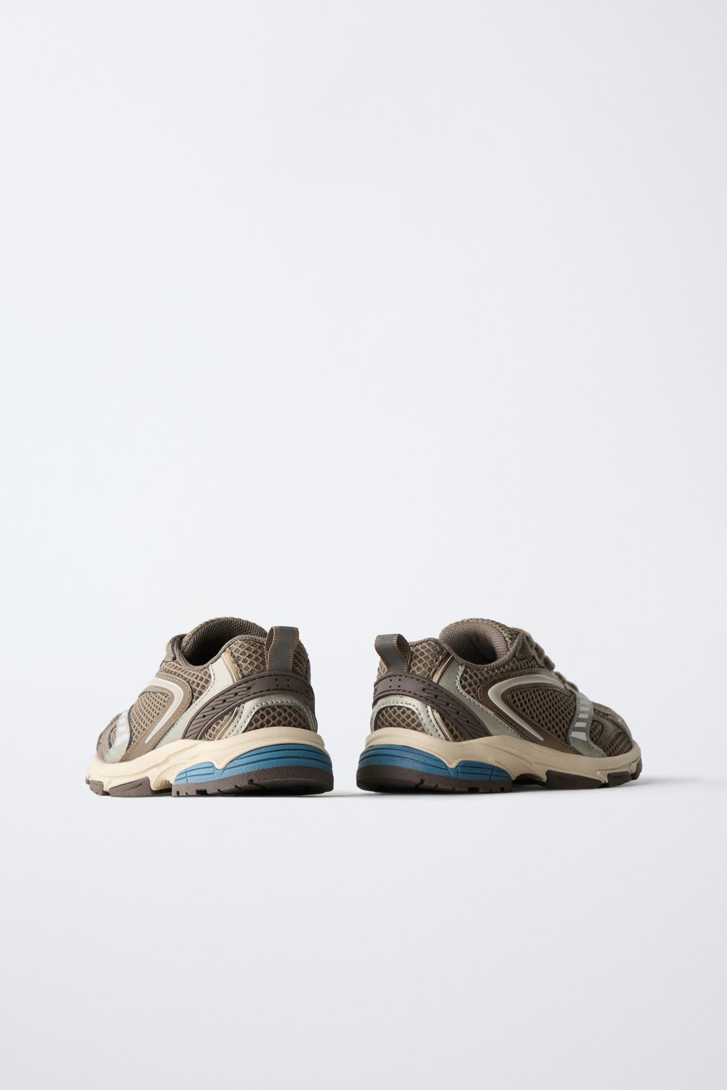 Детские кроссовки Zara Metallic, цвет: Бронзовый — фото 6