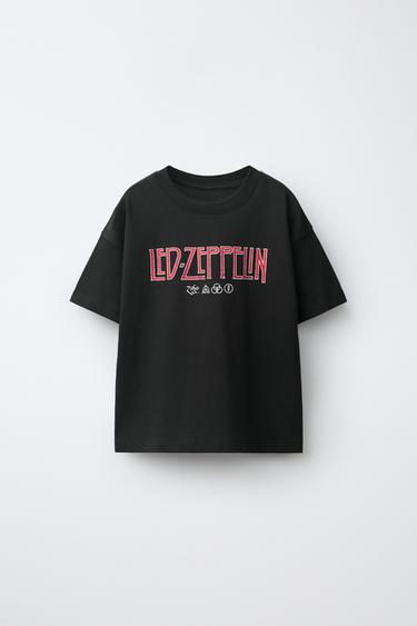 Zara LED ZEPPELIN® 印花 T 恤 - 黑色 - 圖片 0