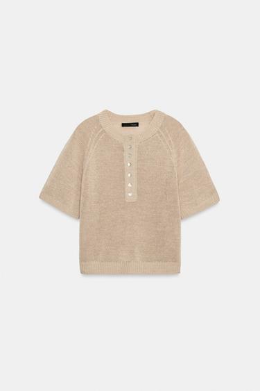 JERSEY PUNTO MANGA CORTA BOTONES - Arena de Zara