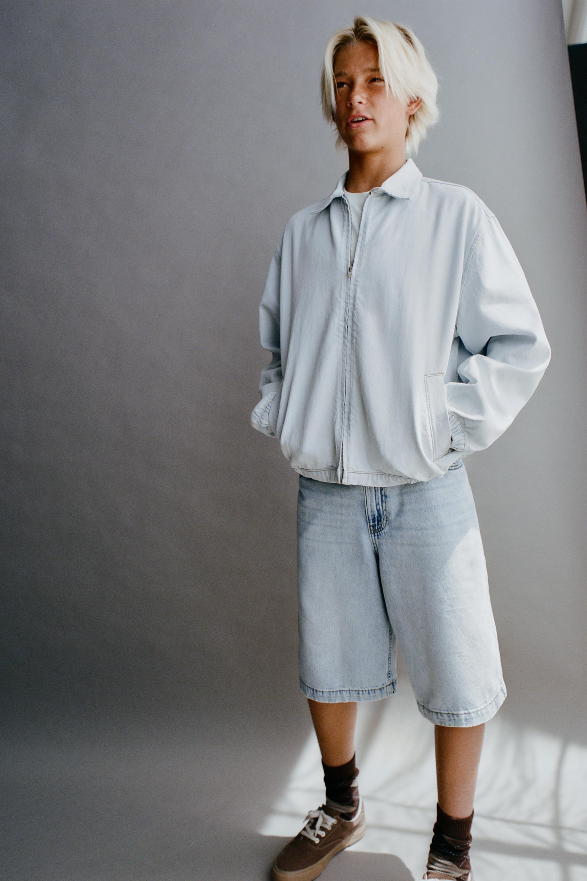 DENIM JACKET — Light blue