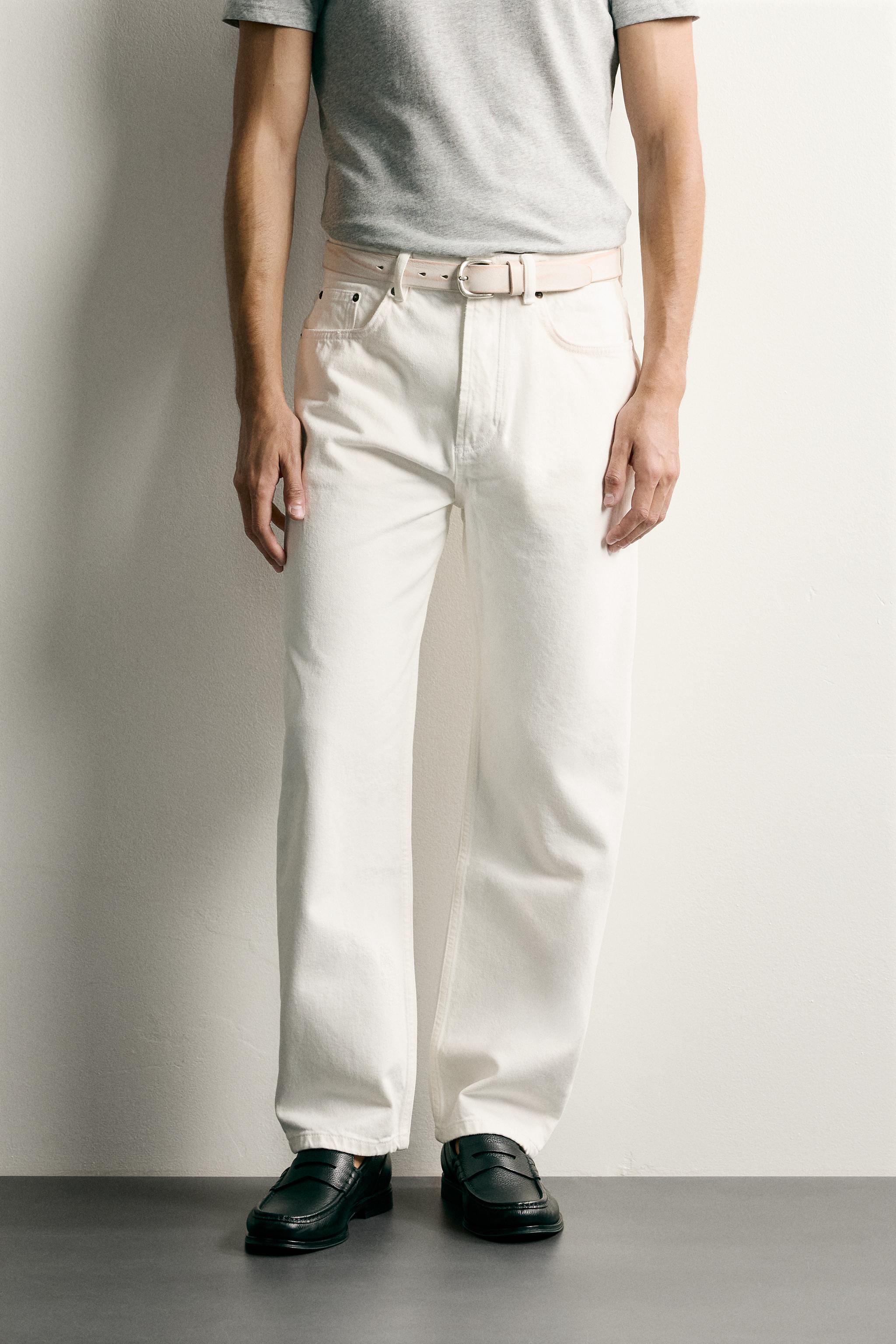 STRAIGHT ANKLE FIT JEANS — White