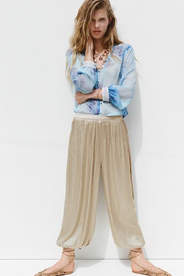 FLORAL PRINT BLOUSE - Blue/White by Zara - Image 2