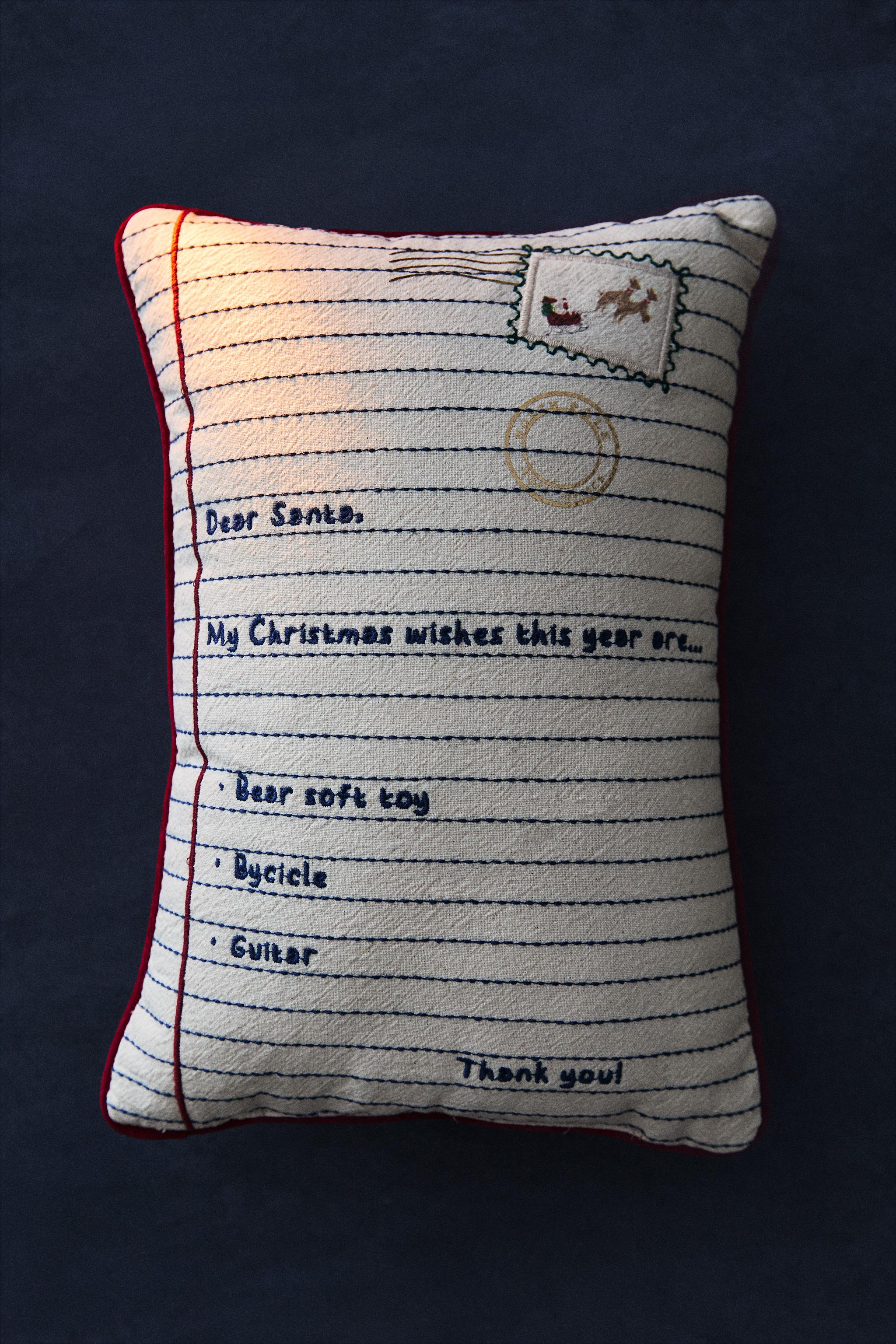 KIDS' CHRISTMAS LETTER CUSHION