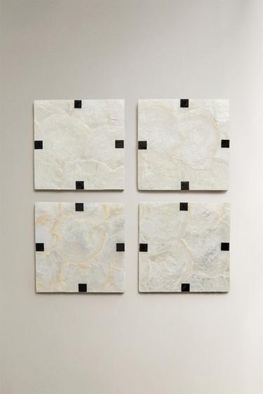 PAKKE MED PERLEMOR GLASBRIKKER (PAKKE MED 4) - lys beig fra Zara - Billede 0