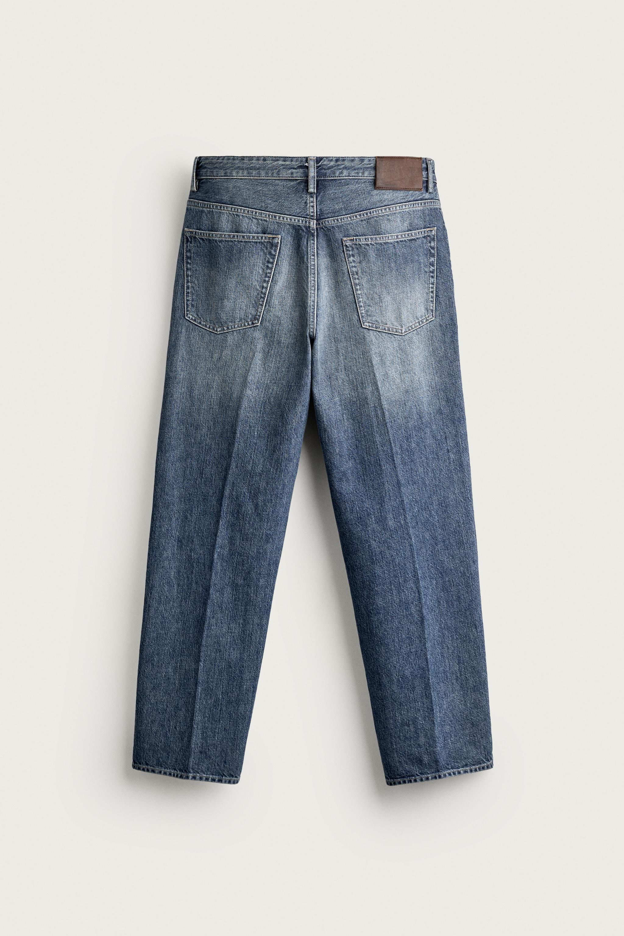 RELAXED FIT PRESSED CREASE JEANS