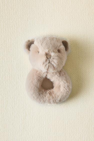 CHILDREN’S BEAR SOFT TOY RATTLE - Beige by Zara - Image 5